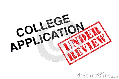 College Application Under Review Stock Photo