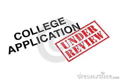 College Application Under Review Stock Photo