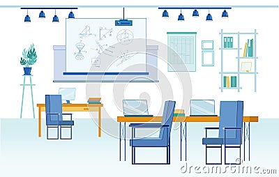 College Applied Mathematics Laboratory Interior Stock Photo