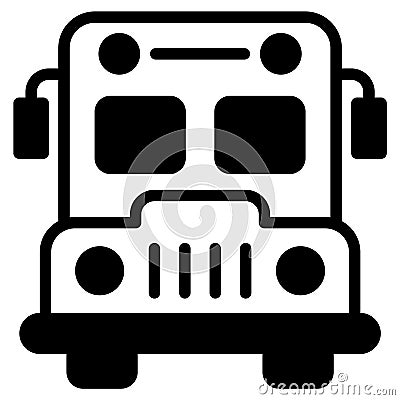 college buss icon Vector Illustration