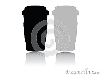 College Classroom Coffee silhouette Vector Illustration