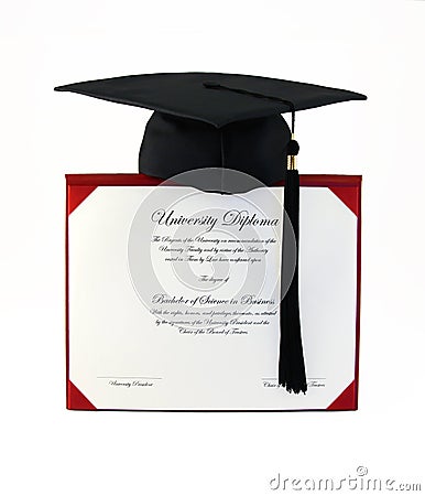 College Diploma Stock Photo