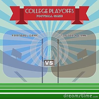 College Football Playoffs Vector Illustration Vector Illustration