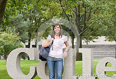 College Girl Stock Photo