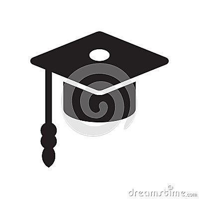 College Graduation Cap icon vector sign and symbol isolated on white background, College Graduation Cap logo concept Vector Illustration