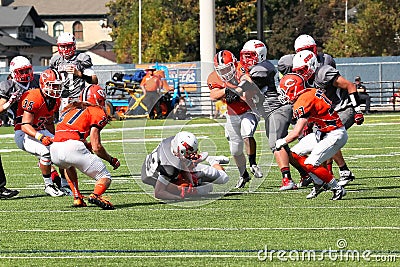 College NCAA DIV III Football Editorial Stock Photo