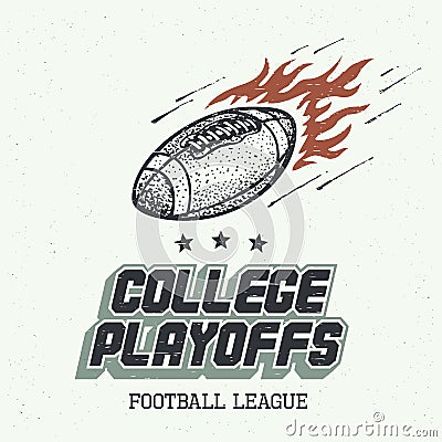 College playoffs hand-drawn illustration Vector Illustration