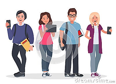 College students concept illustration Vector Illustration