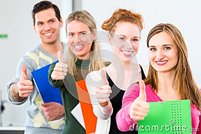 College students passed examination Stock Photo