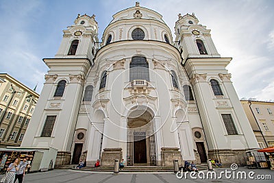 Collegiate Church Kollegienkirche in Salzburg in spring, Austria Editorial Stock Photo