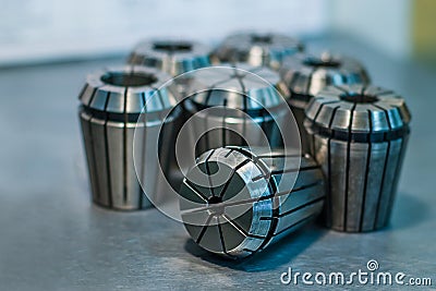 Collets for machine tools Stock Photo