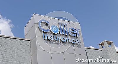 Collier Insurance Sign Editorial Stock Photo