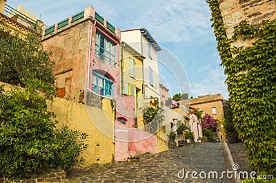 Collioure back street Stock Photo