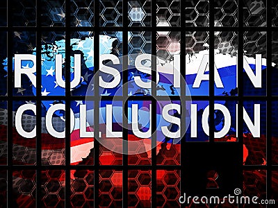 Collusion Report Jail Showing Russian Conspiracy Or Criminal Collaboration 3d Illustration Stock Photo