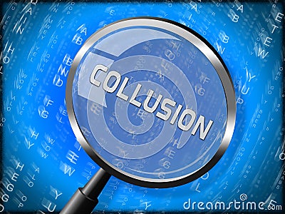 Collusion Report Magnifier Showing Russian Conspiracy Or Criminal Collaboration 3d Illustration Stock Photo