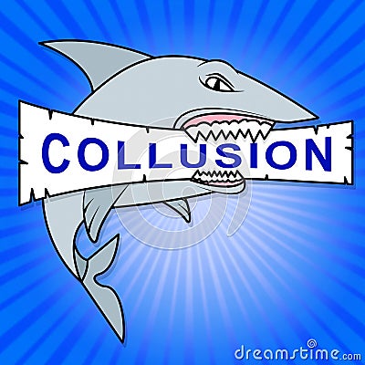 Collusion Report Shark Showing Russian Conspiracy Or Criminal Collaboration 3d Illustration Stock Photo