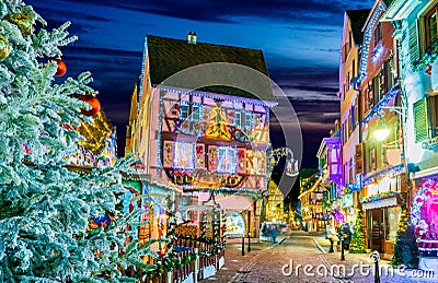 Colmar, Alsace, - Marche de Noel in France Stock Photo