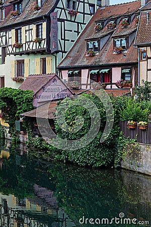 Petite Venise district houses and river Editorial Stock Photo