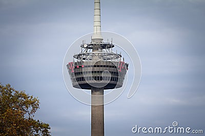 COLOGNE, GERMANY - NOVEMBER 6, 2022: Colonius tower in Cologne, Germany, during a cloudy afternooon. Colonius Koln is a Editorial Stock Photo