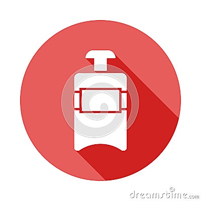 cologne long shadow flat icon. Element of barber icon for mobile concept and web apps. Long shadow cologne icon can be used for w Stock Photo