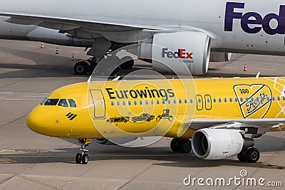 Eurowings hertz edition airplane cologne bonn airport germany Editorial Stock Photo