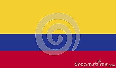 Colombia flag image Vector Illustration