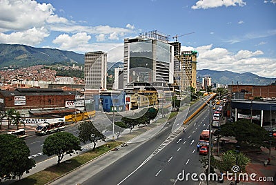 Colombian city of Medellin Editorial Stock Photo