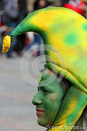 Colombian dancer in a Bogota parade Editorial Stock Photo