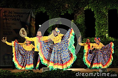 Colombian dancers Editorial Stock Photo