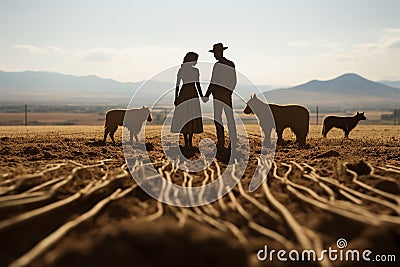 Colombian families. latam, farm, finca, colombian couples, family, animals and nature village houses. husband and wife Stock Photo