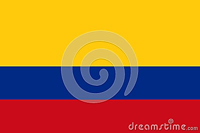 Colombian flag, flat layout, illustration Vector Illustration