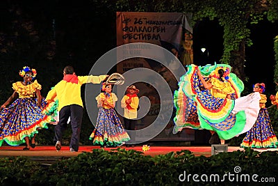 Spectacular Colombian dance Editorial Stock Photo