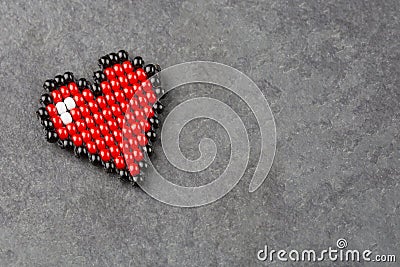 Colombian handmade accessory - Red heart Stock Photo