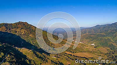 Aerial View of Beautiful Colombian Mountains Stock Photo