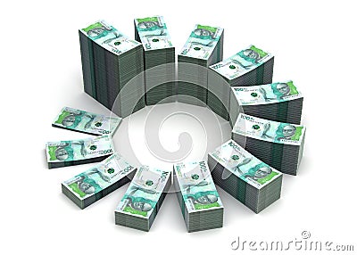 Colombian Pesos Chart Stock Photo