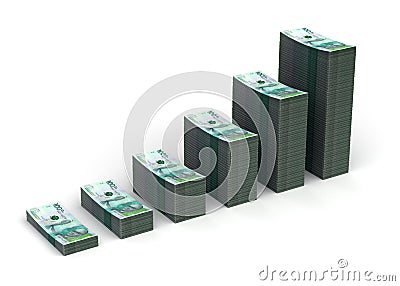 Colombian Pesos Graph Stock Photo