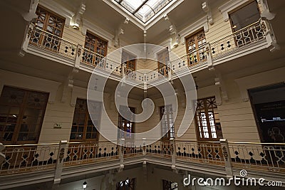 Colombian police museum colonial facade Editorial Stock Photo