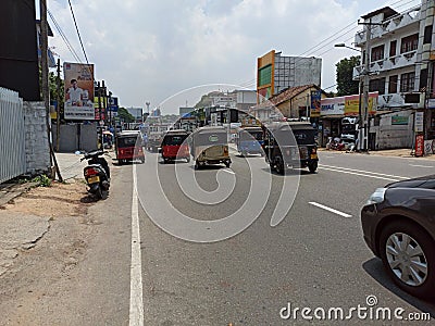 Colombo Srilanka Road Vehicle Traffic Editorial Stock Photo