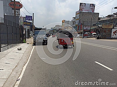 Colombo Srilanka Road Vehicle Traffic Editorial Stock Photo