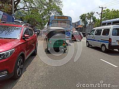 Colombo Srilanka Road Vehicle Traffic Editorial Stock Photo