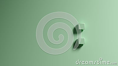 Colon mark on pastel green background. 3D rendering Stock Photo