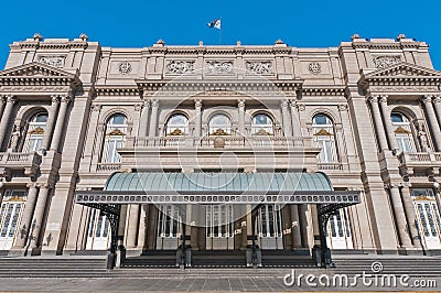 Colon Theatre main entrance at Buenos Aires Stock Photo