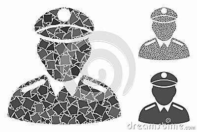 Colonel Mosaic Icon of Humpy Parts Stock Photo