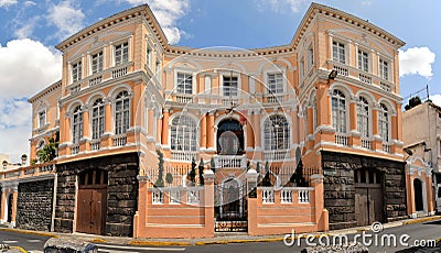 Colonial architecture detail, Quito, capital of Stock Photo