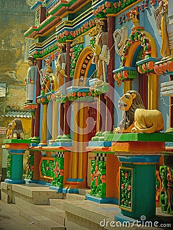Colonial building in Gujarat, India Stock Photo