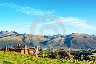 Colonial Building and Landscape Stock Photo