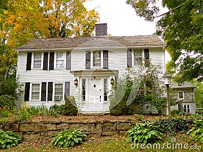 Colonial home in Connecticut Stock Photo