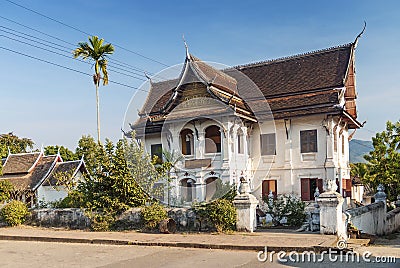 Colonial house in luang prabang in laos Stock Photo