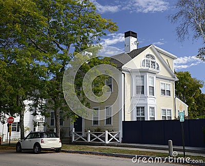 Colonial house in New England Stock Photo