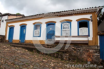 Colonial House Tiradentes Brazil Stock Photo